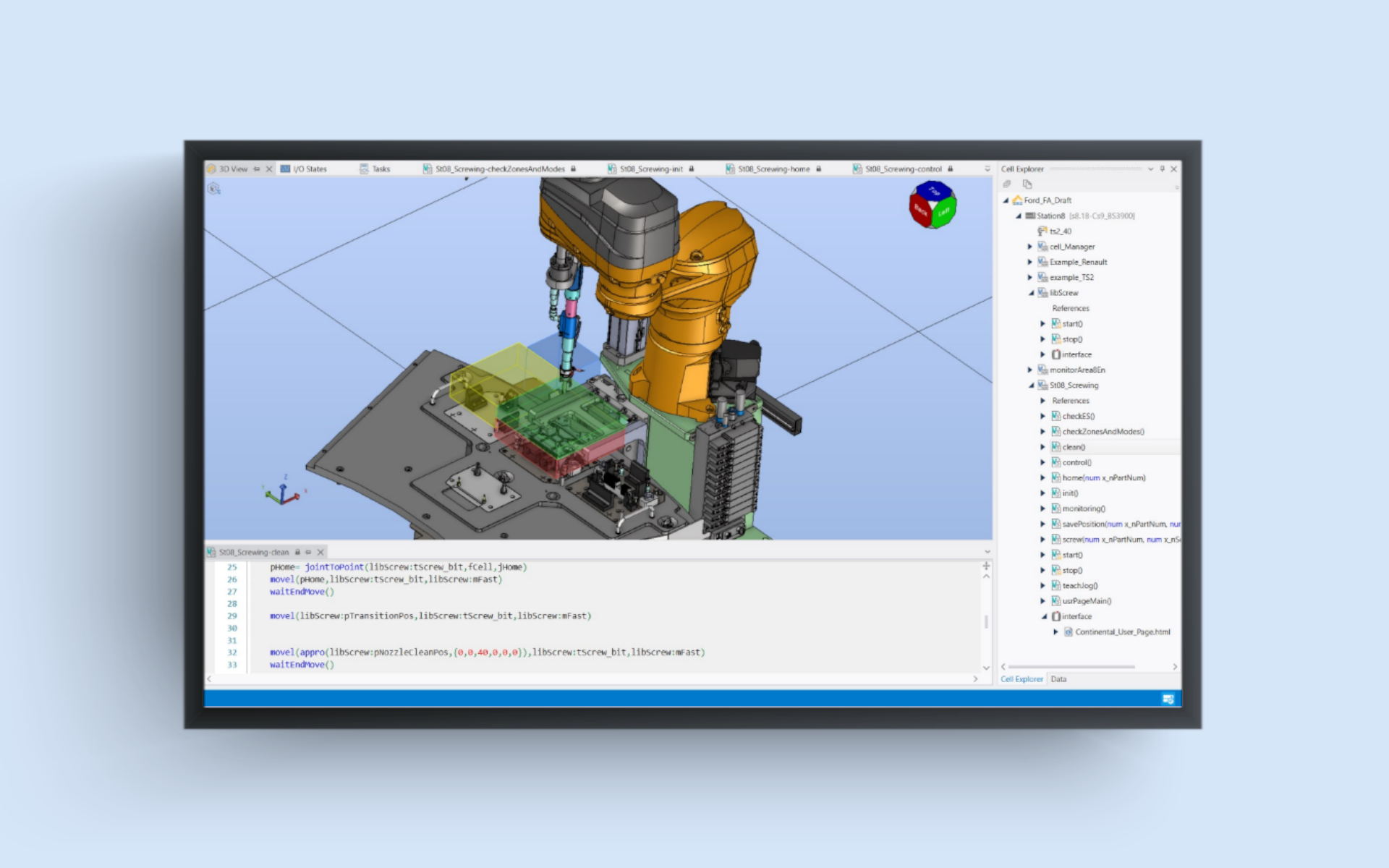 Simulation of robot screwing process